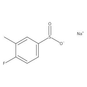 Sodium 4-fluoro-3-methylbenzene-1-sulfinate结构式