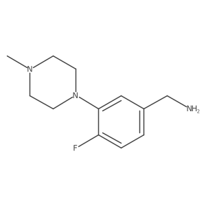 4-Fluoro-3-(4-methyl-1-piperazinyl)benzenemethanamine结构式