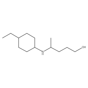 4-[(4-Ethylcyclohexyl)amino]pentan-1-ol结构式