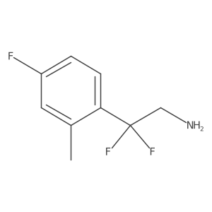 2,2-Difluoro-2-(4-fluoro-2-methylphenyl)ethan-1-amine结构式
