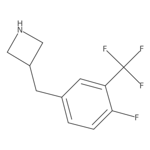 3-{[4-Fluoro-3-(trifluoromethyl)phenyl]methyl}azetidine结构式