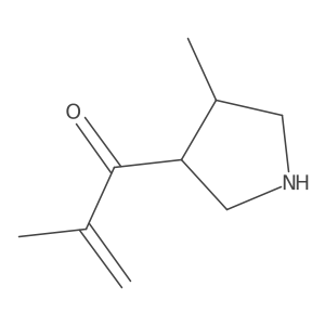 2-Methyl-1-(4-methylpyrrolidin-3-yl)prop-2-en-1-one结构式