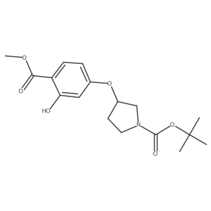 Methyl 2-hydroxy-4-(1-tert-butyloxycarbonyl-3-pyrrolidinyloxy)benzoate Structure