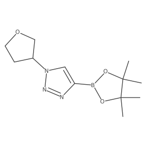 1-(Oxolan-3-yl)-4-(4,4,5,5-tetramethyl-1,3,2-dioxaborolan-2-yl)triazole Structure