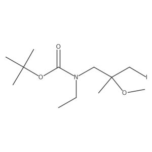 tert-Butyl N-ethyl-N-(3-iodo-2-methoxy-2-methylpropyl)carbamate结构式