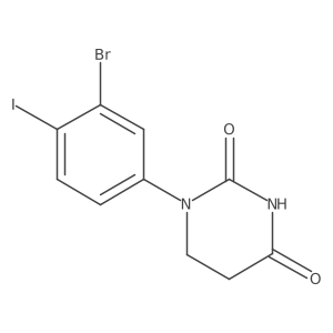 1-(3-Bromo-4-iodo-phenyl)hexahydropyrimidine-2,4-dione结构式