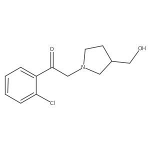 1-(2-Chlorophenyl)-2-(3-(hydroxymethyl)pyrrolidin-1-yl)ethan-1-one结构式