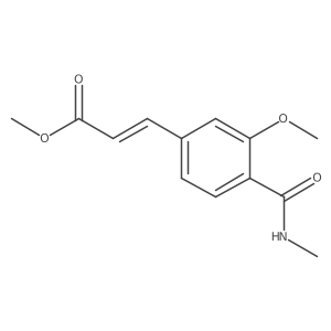 (E)-Methyl 3-(3-methoxy-4-(methylcarbamoyl)phenyl)acrylate Structure