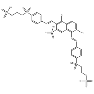 7-Amino-4-hydroxy-3,8-bis[2-[4-[[2-(sulfooxy)ethyl]sulfonyl]phenyl]diazenyl]-2-naphthalenesulfonic acid Structure