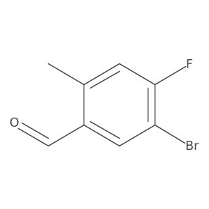 5-Bromo-4-fluoro-2-methylbenzaldehyde结构式