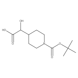 2-(1-(tert-Butoxycarbonyl)piperidin-4-yl)-2-hydroxyacetic acid结构式