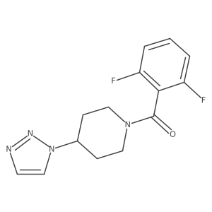 (4-(1H-1,2,3-triazol-1-yl)piperidin-1-yl)(2,6-difluorophenyl)methanone结构式