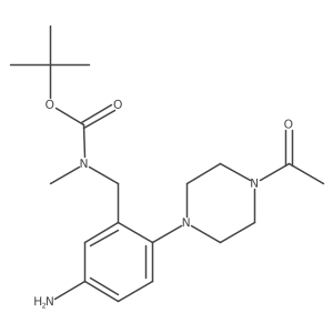 tert-butyl N-[[2-(4-acetylpiperazin-1-yl)-5-aminophenyl]methyl]-N-methylcarbamate Structure