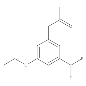 1-(3-(Difluoromethyl)-5-ethoxyphenyl)propan-2-one结构式