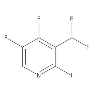 3-(Difluoromethyl)-4,5-difluoro-2-iodopyridine Structure