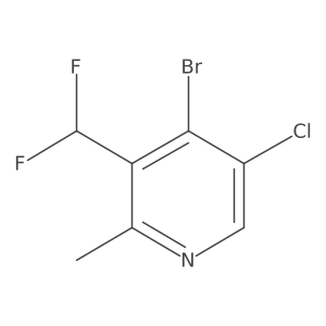 4-Bromo-5-chloro-3-(difluoromethyl)-2-methylpyridine结构式
