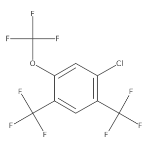 1,5-Bis(trifluoromethyl)-2-chloro-4-(trifluoromethoxy)benzene结构式