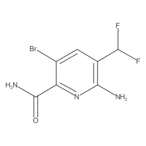 6-Amino-3-bromo-5-(difluoromethyl)picolinamide结构式