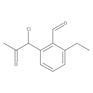 2-(1-Chloro-2-oxopropyl)-6-ethylbenzaldehyde Structure