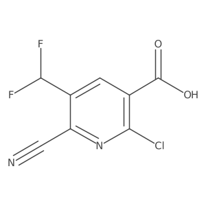2-Chloro-6-cyano-5-(difluoromethyl)nicotinic acid结构式