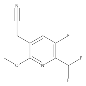 2-(Difluoromethyl)-3-fluoro-6-methoxypyridine-5-acetonitrile结构式