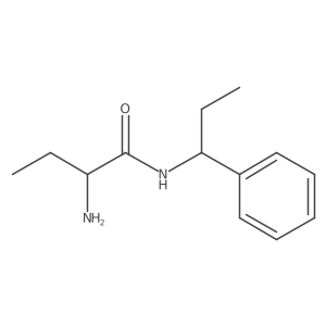 (2S)-2-amino-N-[(1S)-1-phenylpropyl]butanamide结构式