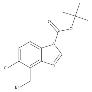 tert-Butyl 4-(bromomethyl)-5-chloro-1H-benzo[d]imidazole-1-carboxylate Structure