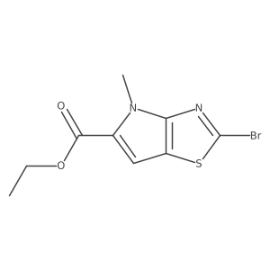 Ethyl 2-bromo-4-methyl-4H-pyrrolo[2,3-d]thiazole-5-carboxylate结构式