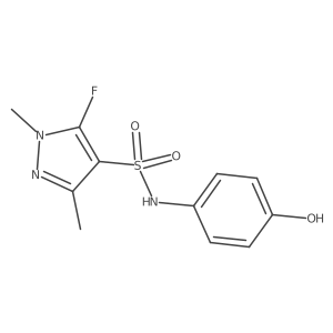 5-fluoro-N-(4-hydroxyphenyl)-1,3-dimethyl-1H-pyrazole-4-sulfonamide结构式