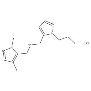 1-(1,4-dimethyl-1H-pyrazol-5-yl)-N-{[1-(2-fluoroethyl)-1H-pyrazol-5-yl]methyl}methanamine结构式