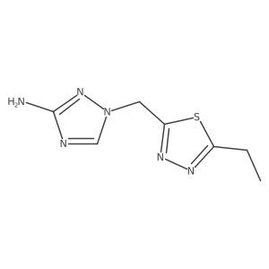 1-[(5-Ethyl-1,3,4-thiadiazol-2-yl)methyl]-1H-1,2,4-triazol-3-amine Structure