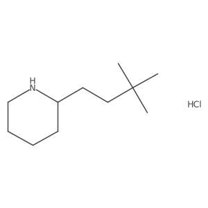 2-(3,3-Dimethylbutyl)piperidine hydrochloride结构式