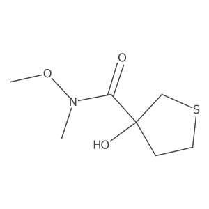 tetrahydro-3-hydroxy-N-methoxy-N-methyl-3-Thiophenecarboxamide结构式