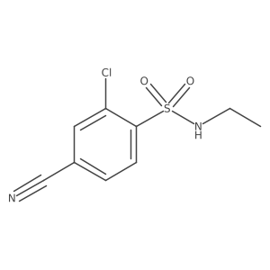 2-chloro-4-cyano-N-ethylbenzene-1-sulfonamide结构式