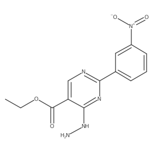 Ethyl 4-hydrazino-2-(3'-nitrophenyl)pyrimidine-5-carboxylate结构式