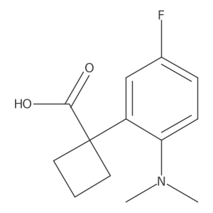 1-[2-(Dimethylamino)-5-fluorophenyl]cyclobutane-1-carboxylic acid Structure