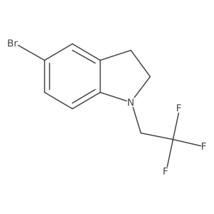 5-Bromo-1-(2,2,2-trifluoro-ethyl)-2,3-dihydro-1H-indole Structure
