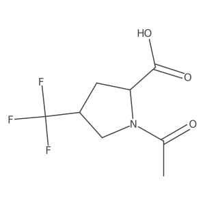 (2S,4S)-1-acetyl-4-(trifluoromethyl)pyrrolidine-2-carboxylic acid结构式