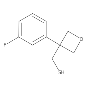 [3-(3-Fluorophenyl)oxetan-3-yl]methanethiol Structure