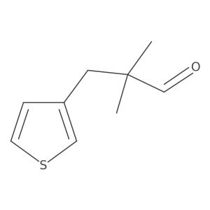 2,2-Dimethyl-3-(thiophen-3-yl)propanal结构式