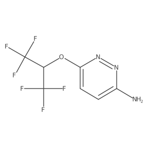 6-[2,2,2-Trifluoro-1-(trifluoromethyl)ethoxy]pyridazin-3-amine Structure