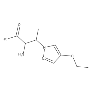 2-amino-3-(4-ethoxy-1H-pyrazol-1-yl)butanoic acid Structure