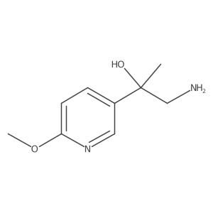 1-Amino-2-(6-methoxypyridin-3-yl)propan-2-ol结构式