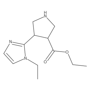 ethyl 4-(1-ethyl-1H-imidazol-2-yl)pyrrolidine-3-carboxylate Structure