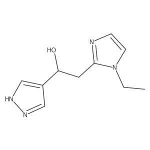 2-(1-ethyl-1H-imidazol-2-yl)-1-(1H-pyrazol-4-yl)ethan-1-ol结构式