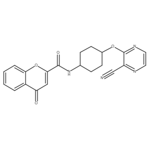 N-((1r,4r)-4-((3-cyanopyrazin-2-yl)oxy)cyclohexyl)-4-oxo-4H-chromene-2-carboxamide Structure