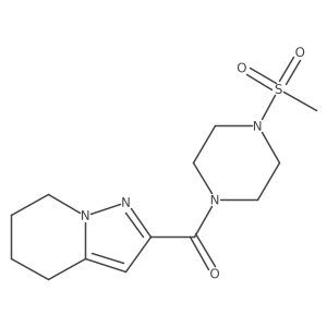 (4-(Methylsulfonyl)piperazin-1-yl)(4,5,6,7-tetrahydropyrazolo[1,5-a]pyridin-2-yl)methanone Structure