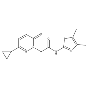2-(3-cyclopropyl-6-oxopyridazin-1(6H)-yl)-N-(4,5-dimethylthiazol-2-yl)acetamide结构式