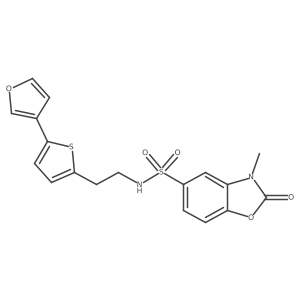 N-(2-(5-(furan-3-yl)thiophen-2-yl)ethyl)-3-methyl-2-oxo-2,3-dihydrobenzo[d]oxazole-5-sulfonamide Structure