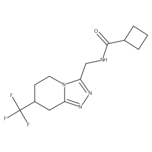 N-{[7-(trifluoromethyl)-5H,6H,7H,8H-[1,2,4]triazolo[4,3-a]pyridin-3-yl]methyl}cyclobutanecarboxamide Structure